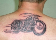 tatouage motard dos