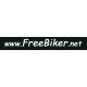 Autocollant FreeBiker.net blanc